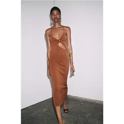 KNIT DRESS WITH CUT OUT DETAIL