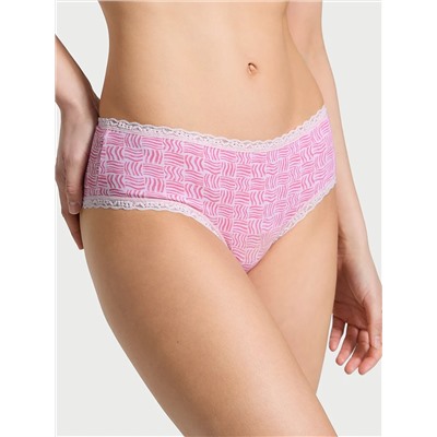 The Lacie Cotton Lace-Waist Cheeky Panty