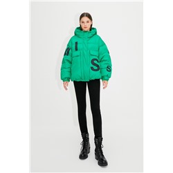 Anorak con capucha Verde claro