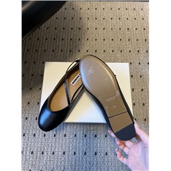 Балетки на плоской подошве с круглым носком и квадратной пряжкой  (3 цвета)  Джил санде*р