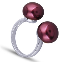 Кольцо (Майорка 12мм лиловый; покрытие родий), Есть комплект