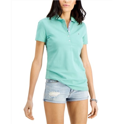 Tommy Hilfiger Women's Solid Short-Sleeve Polo Top