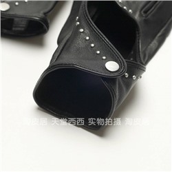 BIMB*A Y LOL*A женские кожаные перчатки, в новых цветах, чёрный и армейский зеленый, экспорт. Цена на оф сайте 85