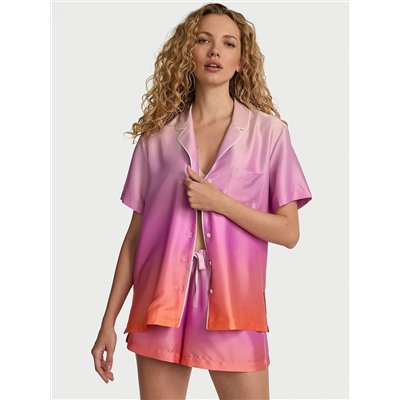 Glazed Satin Short Pajama Set