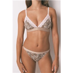 Braga brasileña animal print marrón