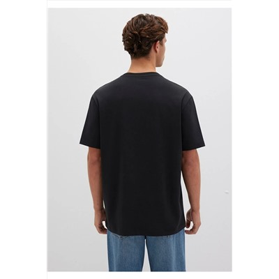 Mavi Siyah Basic Tişört Loose Fit / Bol Rahat Kesim 066249-900