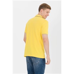 Erkek Koyu Sarı Basic Polo Yaka Tişört