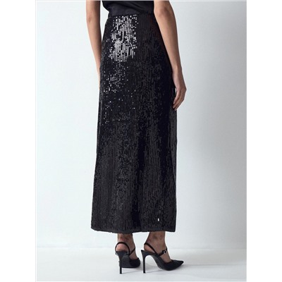 Юбка макси с пайетками, S1071/escalas