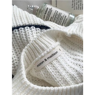 Свитер с рельефной вязкой   Moo*n & Madiso*n