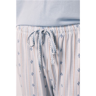 Pijama Capri algodón azul