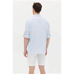 Erkek Açık Mavi Uzun Kollu Gömlek