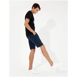 Lacivert Standart Fit Örme Şort