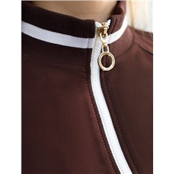 Бомбер среднего объема из футера двухнитки с эластаном