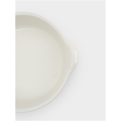 Форма для запекания, 26 см, керамика, круглая, молочно-бежевая, Baker