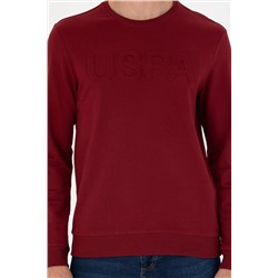 Erkek Bordo Basic Sweatshirt