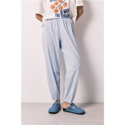 Pantalón carrot 100% algodón estampado rayas