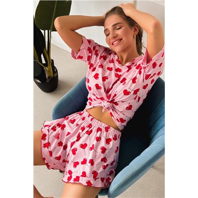 Пижама женская домашняя Леденцы розовый