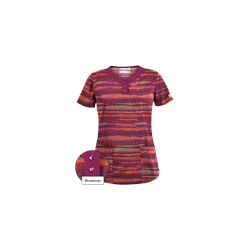 UA Knit Worthy Wine Print Scrub Top