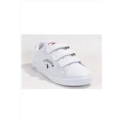 U.S. Polo Assn. Beyaz Günlük Cırtlı Spor Ayakkabı SINGER GSN 3FX