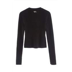Top de lana Negro