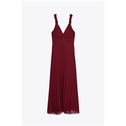PLEATED MIDI DRESS
