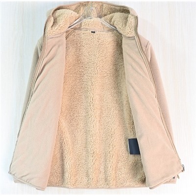 Зимняя повседневная теплая флисовая толстовка с капюшоном из искусственной овечьей шерсти