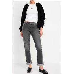 Mid-Rise Wow Boyfriend Straight Jeans