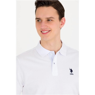 Erkek Beyaz Basic Polo Yaka Tişört