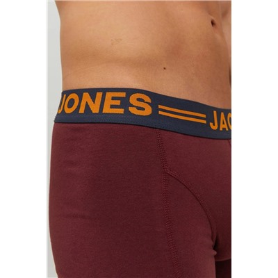 Jack & Jones Erkek 3'lü Düz Renk Boxer Paketi - 12113943 - BS