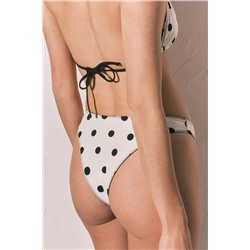Braga bikini brasileña estampado lunares reversible