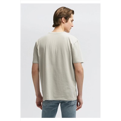 Mavi Stretch Bej Basic Tişört Loose Fit / Bol Rahat Kesim 0610136-70100