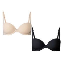 ESMARA® Lingerie BH, 2 Stück, in Plunge-Form, mit gepaddeten Cups, mit Elasthan