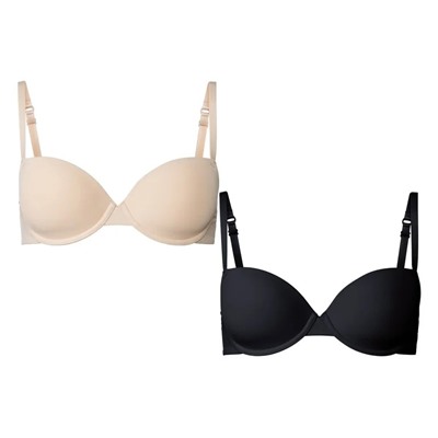 ESMARA® Lingerie BH, 2 Stück, in Plunge-Form, mit gepaddeten Cups, mit Elasthan