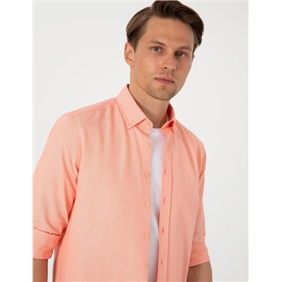 Mercan Oxford Slim Fit Kolay Ütülenebilir Gömlek