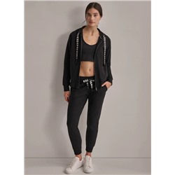 TWO TONE LOGO DRAWCORD HOODIE