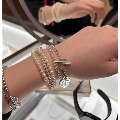 Двойной браслет с жемчугом Swarovsk*i   Tiffan*y&c*o