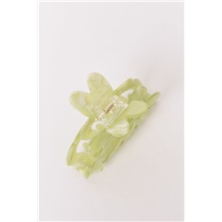 Pinza pelo flor verde