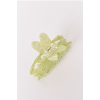 Pinza pelo flor verde