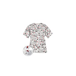 UA Winter Playground Black Scrub Top