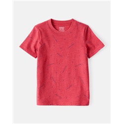 Toddler Boy Baseball Print Short-Sleeve Tee - Red