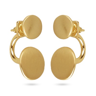 Серьги Геометрия (покрытие матовое золото), Есть комплект