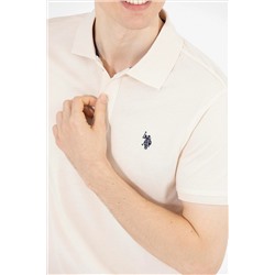 Erkek Krem Basic Polo Yaka Tişört