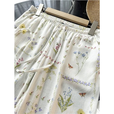 Лёгкие женские штаны из смесового льна Н*М