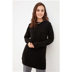 TRENDYOL MODEST Siyah Triko Kazak TCTAW22AK0009