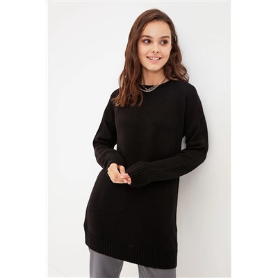 TRENDYOL MODEST Siyah Triko Kazak TCTAW22AK0009