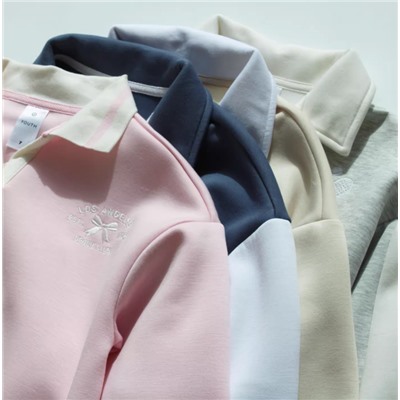 Свитшот с воротником для девочек