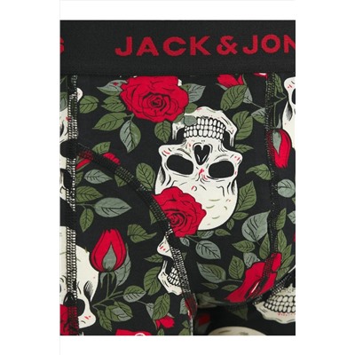 Jack & Jones J&J Jachenry Scull Karışık Renk 3'lü Kırmızı mix Siyah Boxer Paketi