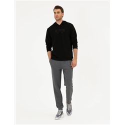Antrasit Melanj Slim Fit Eşofman Altı
