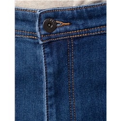 Джинсы классического кроя из эластичного денима на ФЛИСЕ