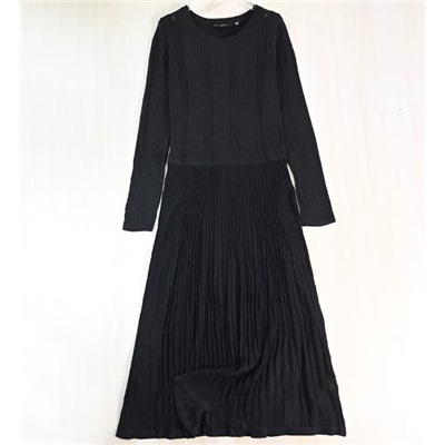 Женское элегантное платье с круглым вырезом